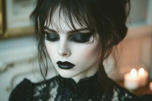 Comment réaliser le maquillage soft goth de Mercredi Addams